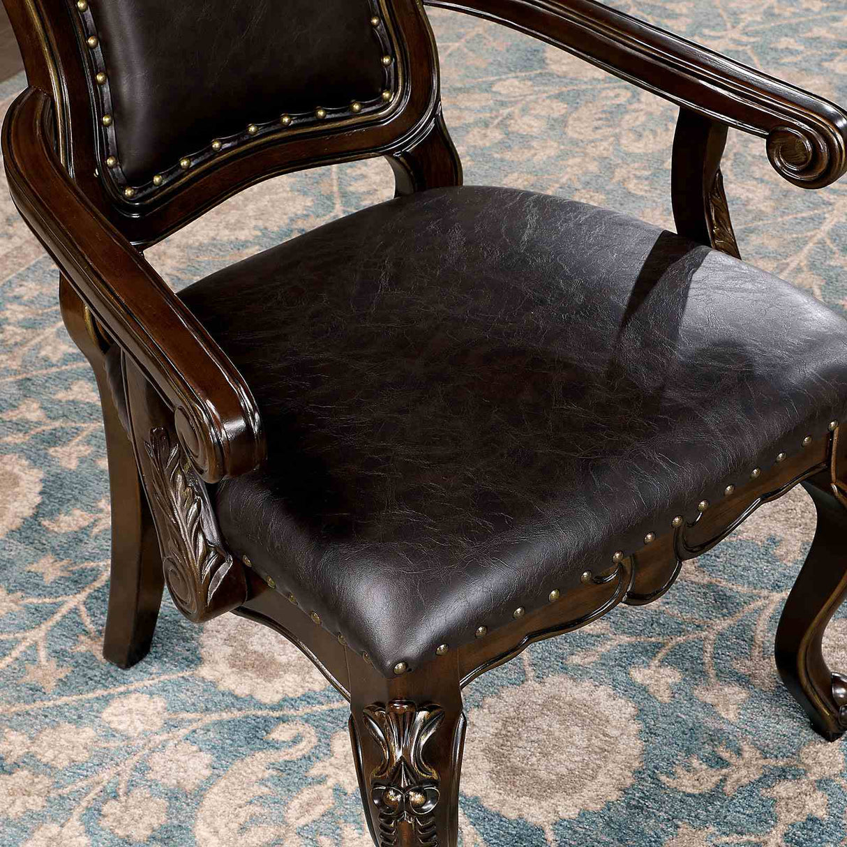 Lombardy Walnut 9-Piece Dining Room Set from Furniture of America - Luna Furniture