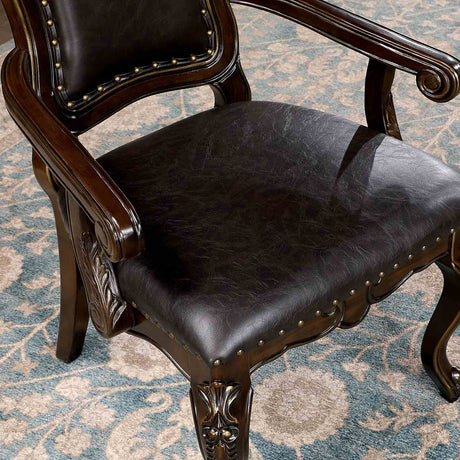 Lombardy Walnut 9-Piece Dining Room Set from Furniture of America - Luna Furniture