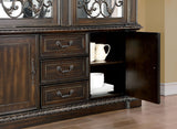 Lombardy Walnut Hutch & Buffet from Furniture of America - Luna Furniture