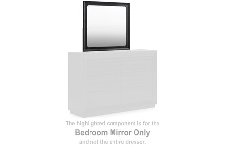 Londer Black Bedroom Mirror (Mirror Only) from Ashley - Luna Furniture