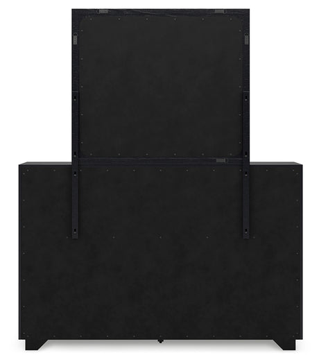 Londer Black Dresser and Mirror from Ashley - Luna Furniture
