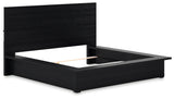 Londer Black King Panel Bed from Ashley - Luna Furniture