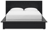 Londer Black King Panel Bed from Ashley - Luna Furniture