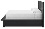 Londer Black King Panel Bed from Ashley - Luna Furniture
