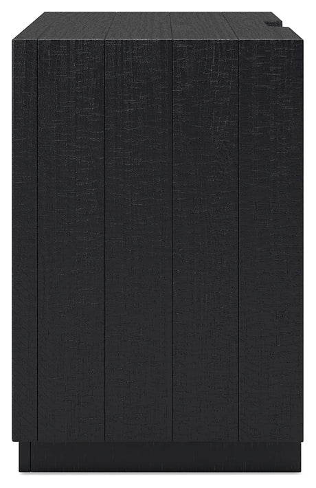 Londer Black Nightstand from Ashley - Luna Furniture