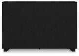 Londer King Panel Bed with Dresser and Nightstand in Black from Ashley - Luna Furniture