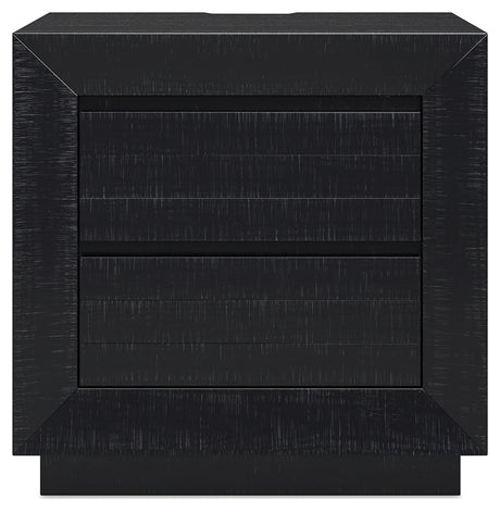 Londer King Panel Bed with Dresser and Nightstand in Black from Ashley - Luna Furniture