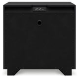 Londer King Panel Bed with Dresser and Nightstand in Black from Ashley - Luna Furniture