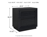 Londer King Panel Bed with Dresser and Nightstand in Black from Ashley - Luna Furniture