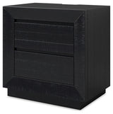 Londer King Panel Bed with Mirrored Dresser and Nightstand in Black from Ashley - Luna Furniture