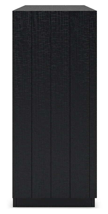 Londer Queen Panel Bed with Dresser and Nightstand in Black from Ashley - Luna Furniture