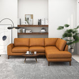 London Tan Leather Right Facing Sectional from Ashcroft Furniture - Luna Furniture