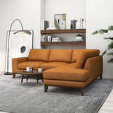 London Tan Leather Right Facing Sectional from Ashcroft Furniture - Luna Furniture