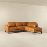 London Tan Leather Right Facing Sectional from Ashcroft Furniture - Luna Furniture