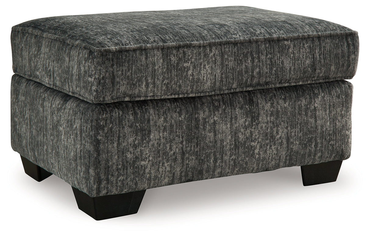 Lonoke Gunmetal 2 Loveseats, Oversized Chair and Ottoman from Ashley Furniture - Luna Furniture