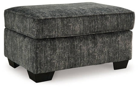 Lonoke Gunmetal 2 Loveseats, Oversized Chair and Ottoman from Ashley - Luna Furniture