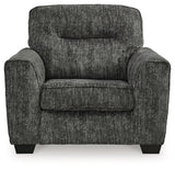 Lonoke Gunmetal 2 Loveseats, Oversized Chair and Ottoman from Ashley Furniture - Luna Furniture