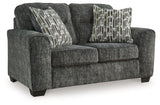 Lonoke Gunmetal 2 Loveseats, Oversized Chair and Ottoman from Ashley Furniture - Luna Furniture