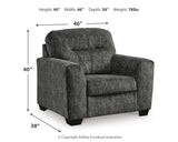 Lonoke Gunmetal 2 Loveseats and Chair from Ashley Furniture - Luna Furniture