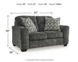 Lonoke Gunmetal 2 Loveseats and Chair from Ashley Furniture - Luna Furniture