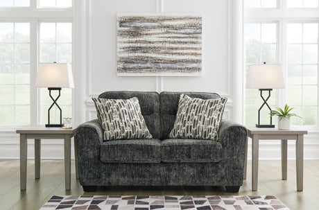 Lonoke Gunmetal 2 Loveseats and Chair from Ashley Furniture - Luna Furniture