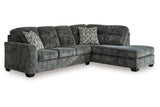 Lonoke Gunmetal 2-Piece RAF Chaise Sectional from Ashley - Luna Furniture