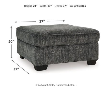 Lonoke Gunmetal 2-Piece Sectional with Ottoman from Ashley - Luna Furniture
