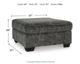 Lonoke Gunmetal 2-Piece Sectional with Ottoman from Ashley - Luna Furniture