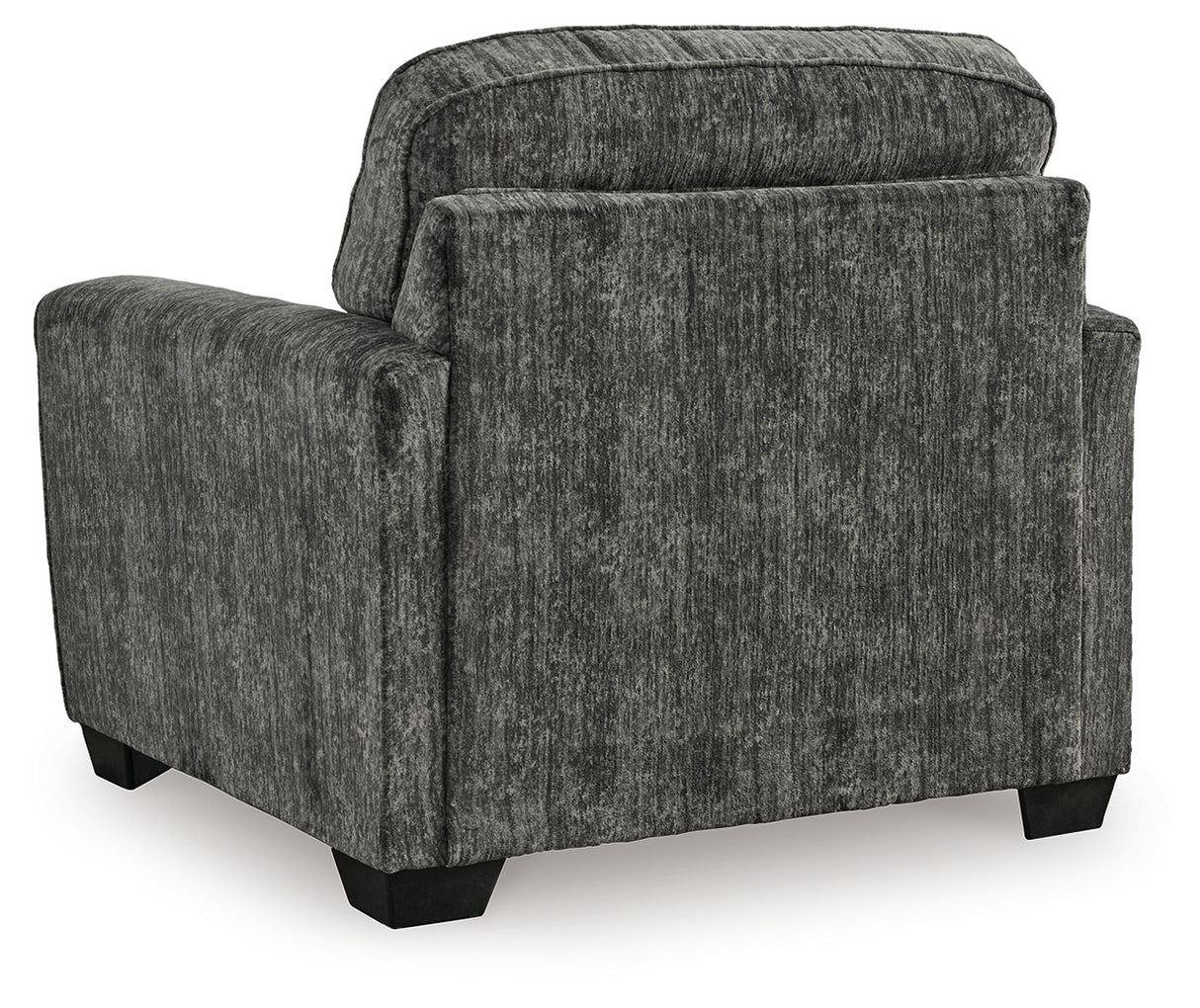 Lonoke Gunmetal Chair and Ottoman from Ashley - Luna Furniture