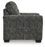 Lonoke Gunmetal Loveseat, Oversized Chair and Ottoman from Ashley - Luna Furniture