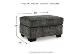 Lonoke Gunmetal Oversized Chair and Ottoman from Ashley Furniture - Luna Furniture