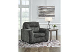 Lonoke Gunmetal Oversized Chair and Ottoman from Ashley Furniture - Luna Furniture