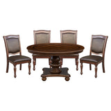 Lordsburg Brown Chery 5-Piece 54" Round Dining Set from Homelegance - Luna Furniture