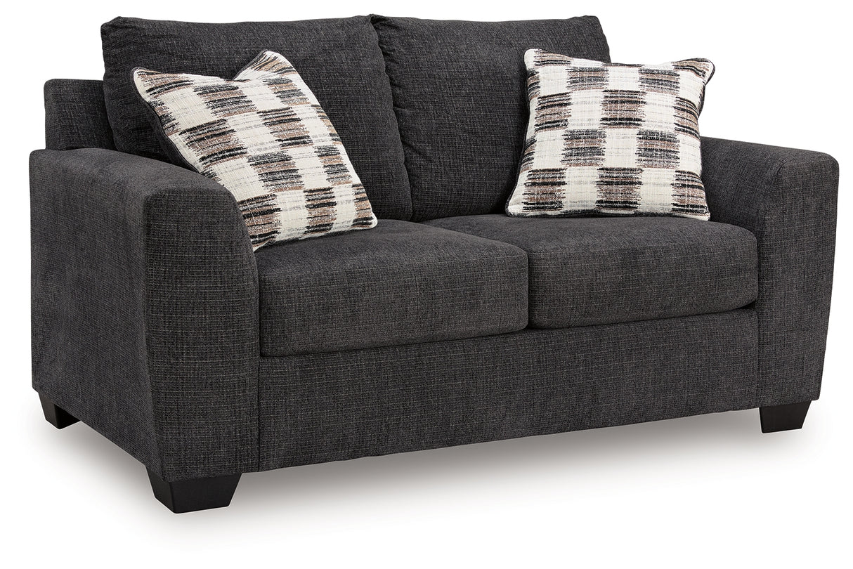 Loreo Ebony Loveseat from Ashley - Luna Furniture