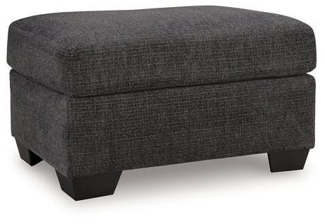 Loreo Ebony Ottoman from Ashley - Luna Furniture
