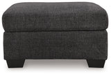 Loreo Ebony Ottoman from Ashley - Luna Furniture