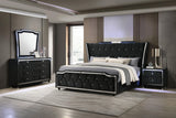 Lorient Black 4-Piece Eastern King Bedroom Set from Coaster - Luna Furniture
