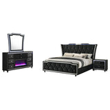 Lorient Black 4-Piece Eastern King Bedroom Set from Coaster - Luna Furniture
