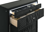 Lorient Black 5-Piece Eastern King Bedroom Set from Coaster - Luna Furniture
