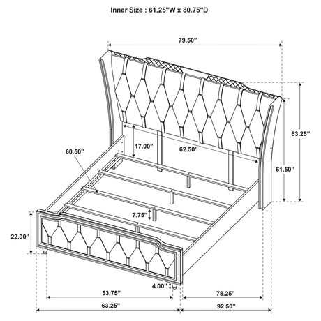 Lorient Black 5-Piece Queen Bedroom Set from Coaster - Luna Furniture