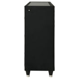 Lorient Black 8-Drawer LED Bedroom Flame Box Dresser from Coaster - Luna Furniture