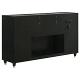 Lorient Black 8-Drawer LED Bedroom Flame Box Dresser from Coaster - Luna Furniture