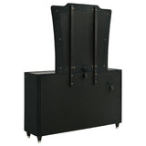 Lorient Black 8-Drawer LED Dresser with Mirror from Coaster - Luna Furniture