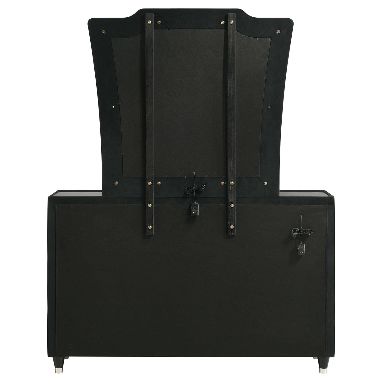 Lorient Black 8-Drawer LED Dresser with Mirror from Coaster - Luna Furniture