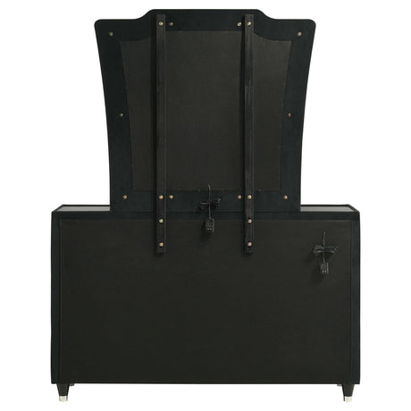 Lorient Black 8-Drawer LED Dresser with Mirror from Coaster - Luna Furniture