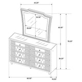 Lorient Black 8-Drawer LED Dresser with Mirror from Coaster - Luna Furniture