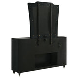 Lorient Black 8-Drawer LED Flame Box Dresser and Mirror from Coaster - Luna Furniture