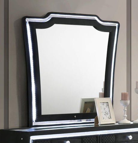 Lorient Black LED Dresser Mirror from Coaster - Luna Furniture
