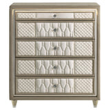 Lorient Ivory and Camel 5-Drawer LED Chest from Coaster - Luna Furniture
