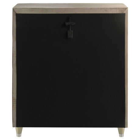 Lorient Ivory and Camel 5-Drawer LED Chest from Coaster - Luna Furniture